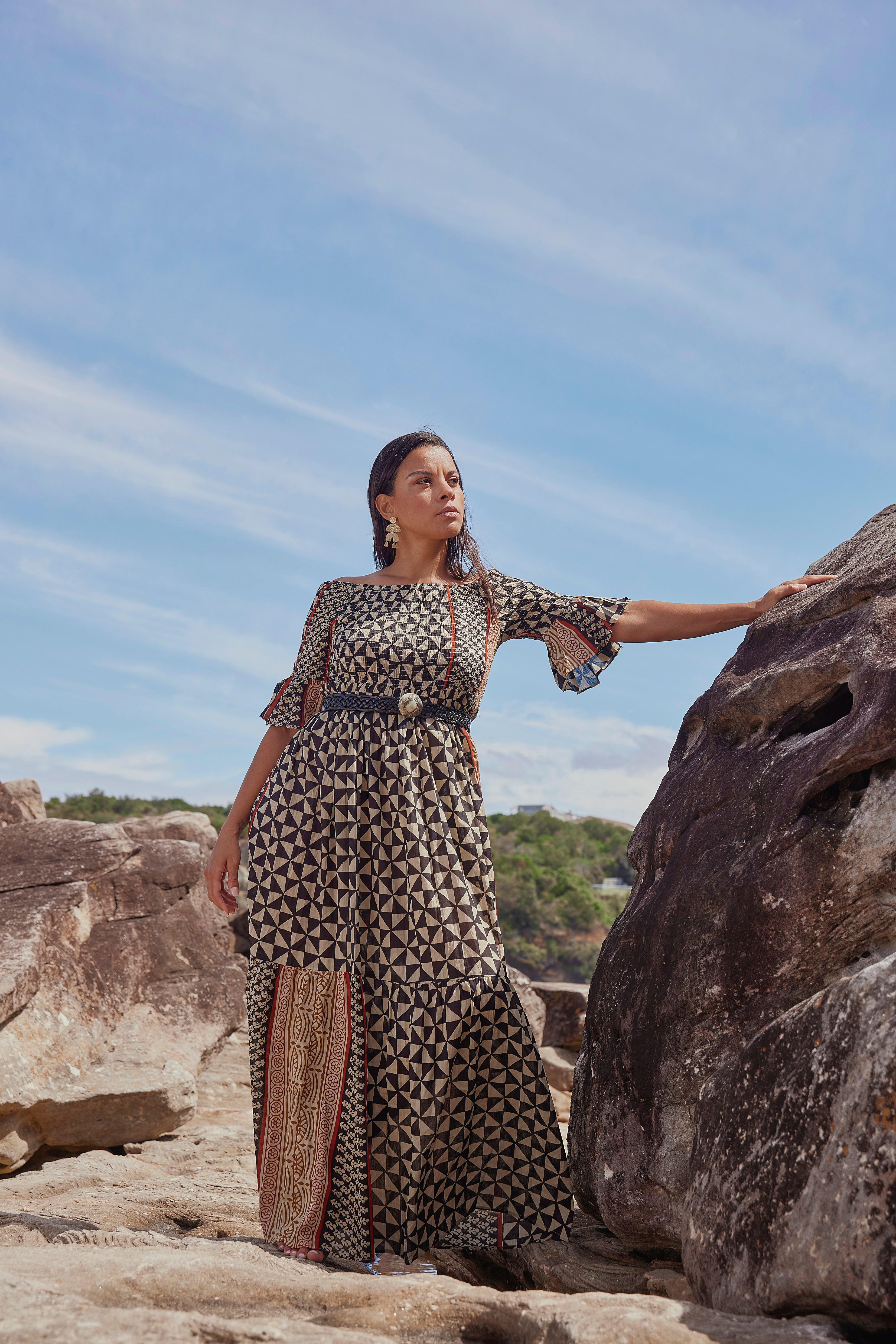 bohemian ethnic dress
