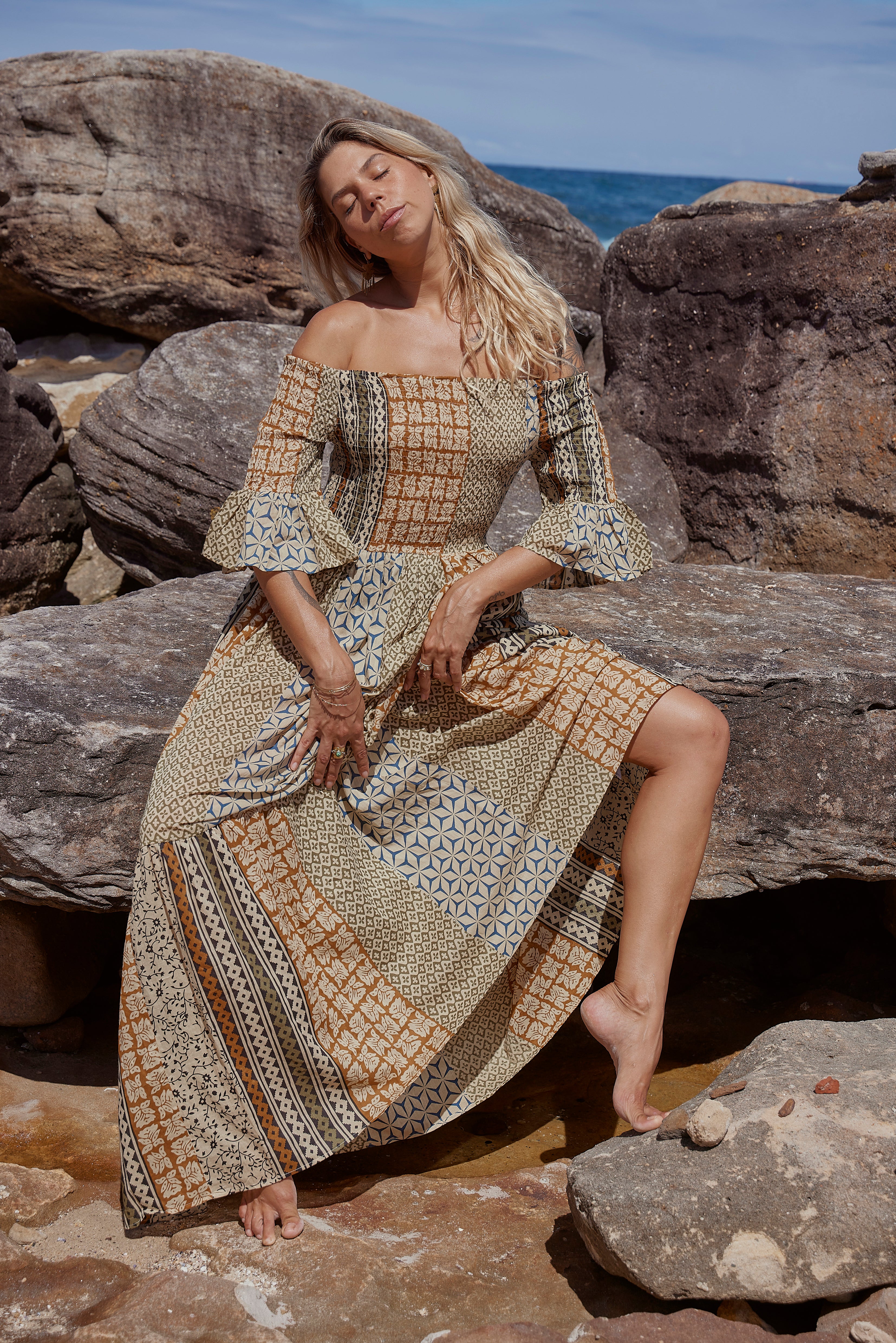 bohemian ethnic dress