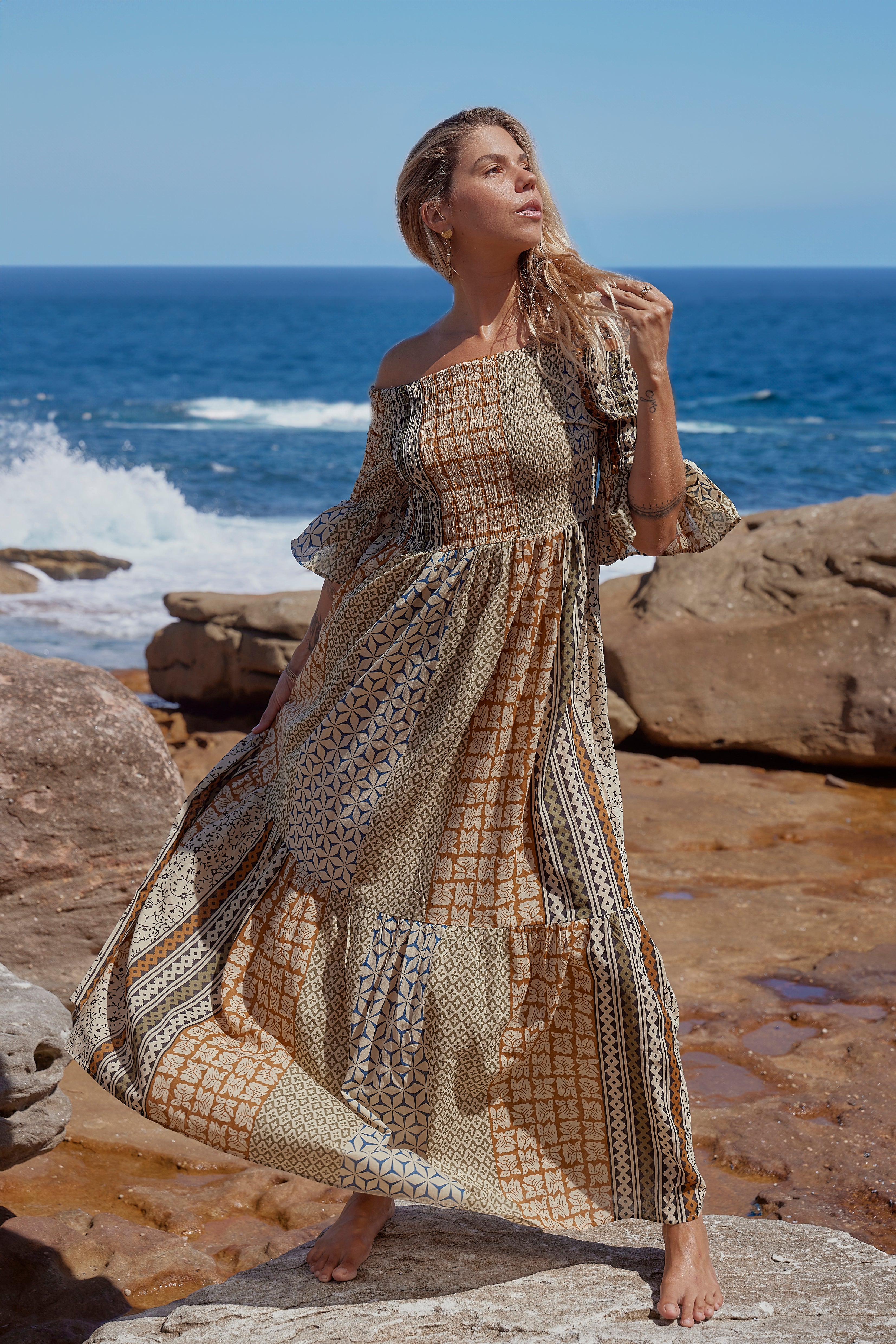 bohemian ethnic dress