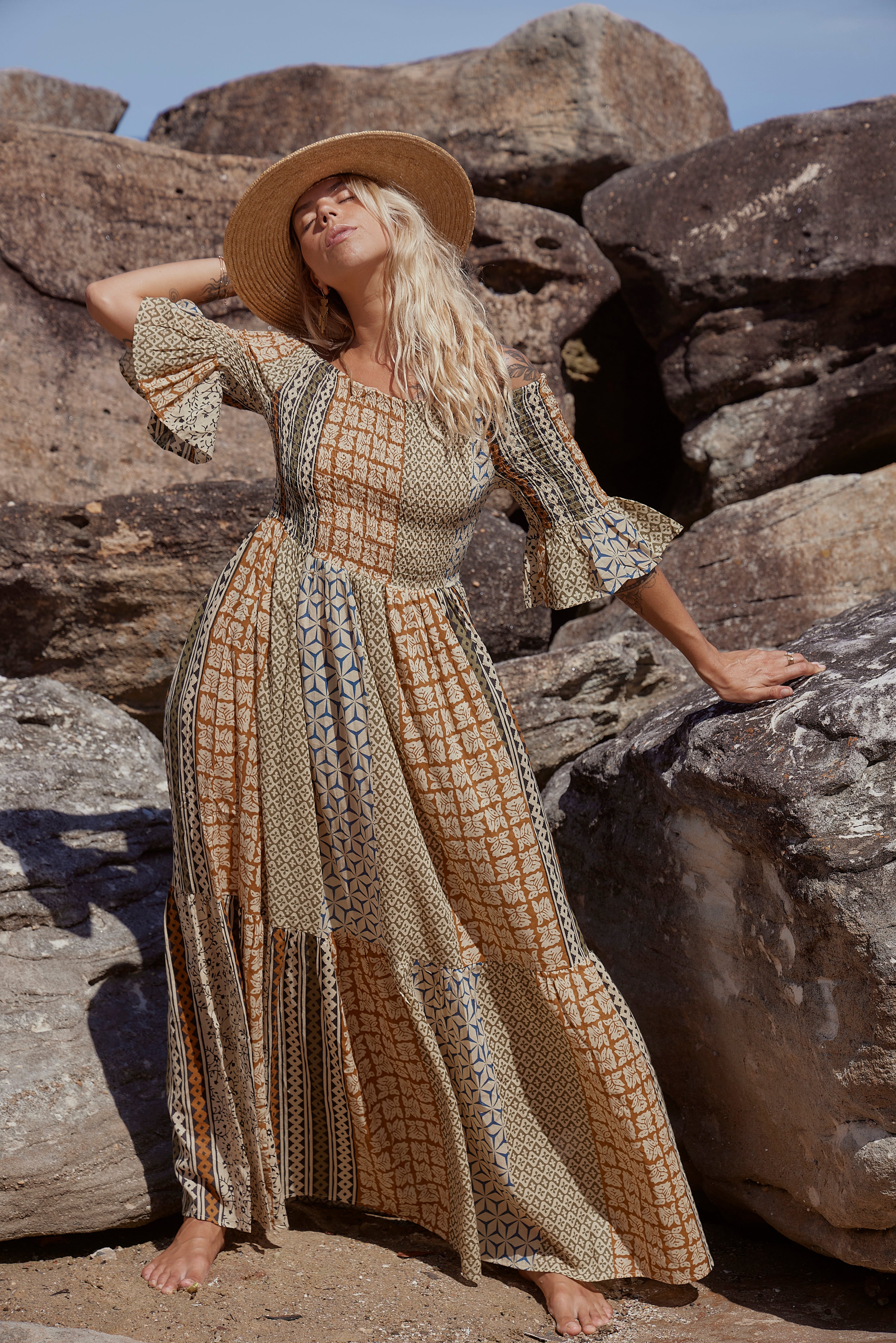 bohemian ethnic dress