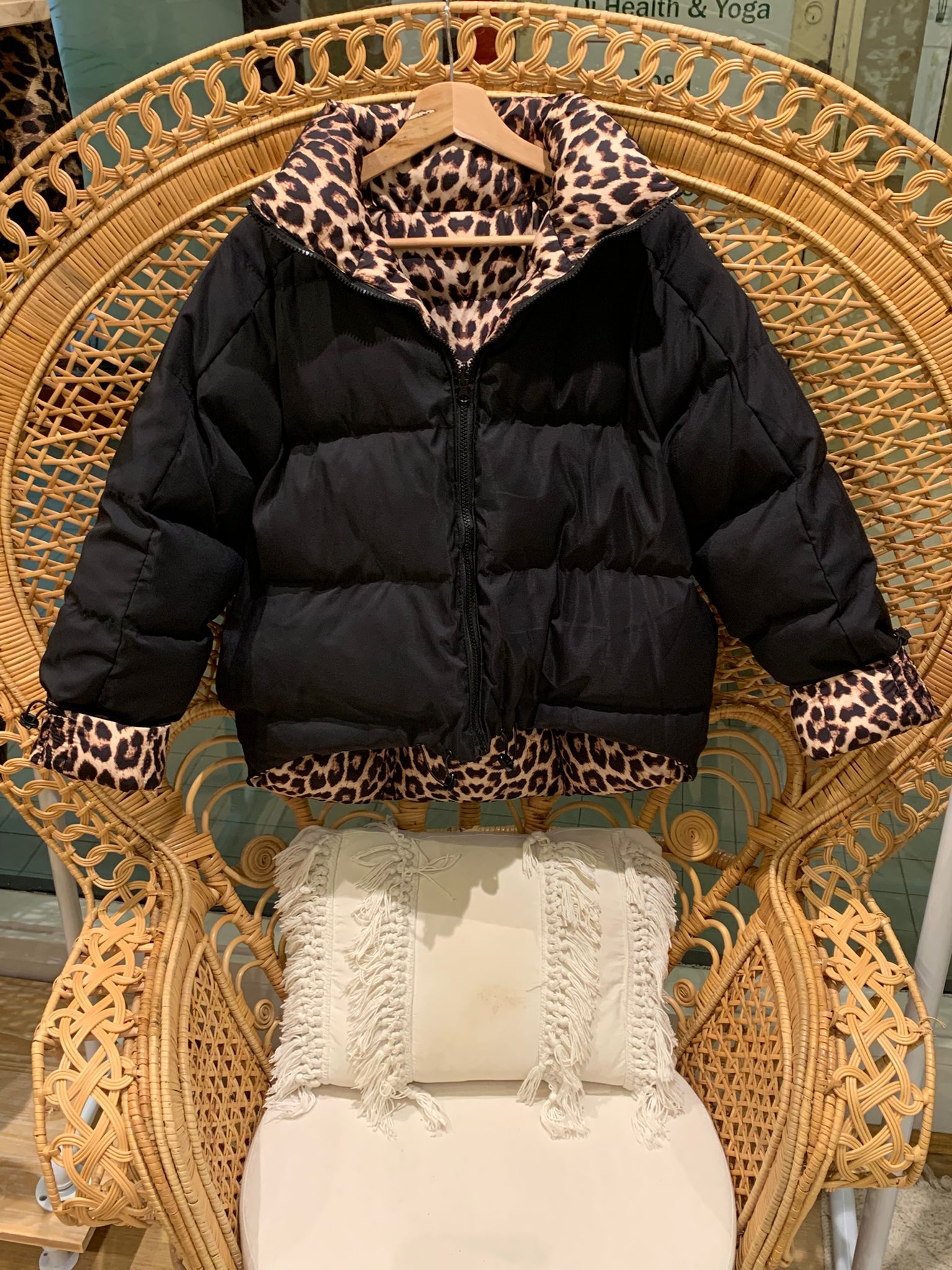 Puffer Coat Leopard Print Coat Australia Beauté Féline Reversible